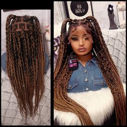 Human Hair Blended Lace Front Wig 