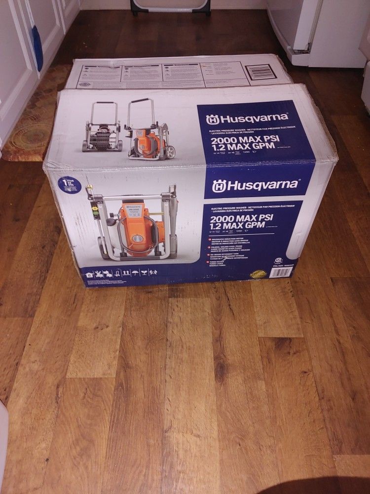 Brand New Husqvarna 2000 Max PSI 1.2 Max GPM Electric Pressure Washer