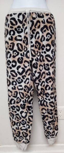 Secret Treasures Leopard Print Lounge Pajama Pants with Pockets L 12-14