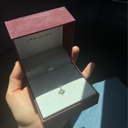 Helzberg Diamond Princess-Cut Diamond Illusion Pendant in 10K White Gold (1/3 ct. tw.)