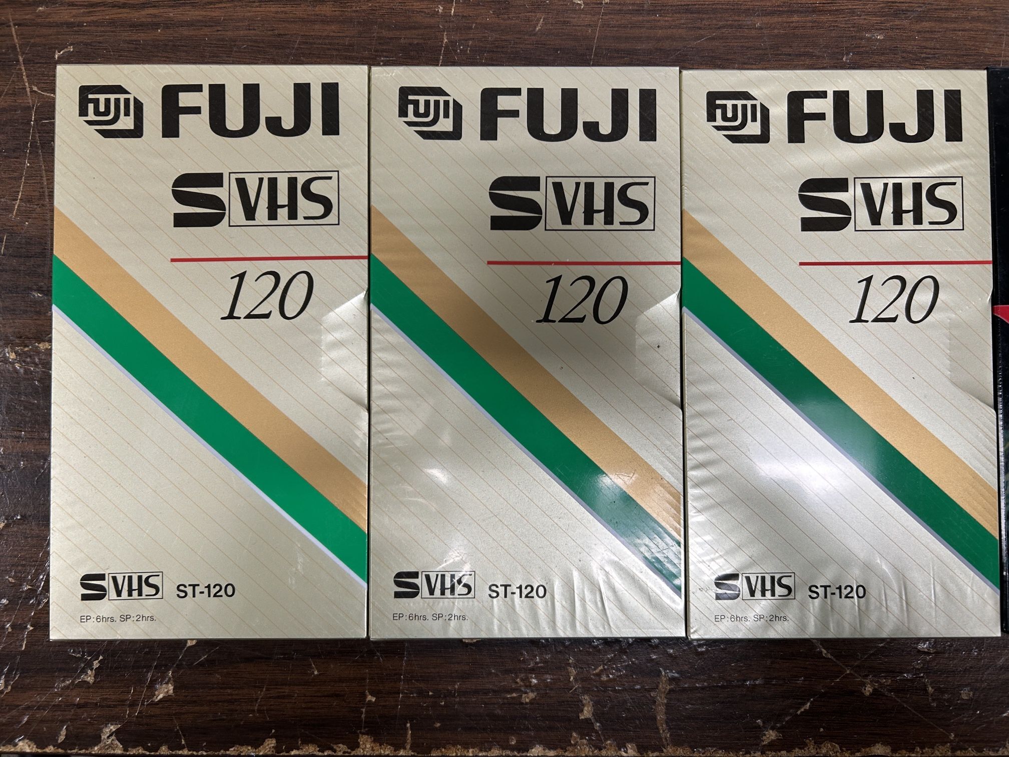 3 Pack of Sealed Fuji ST-120 VHS