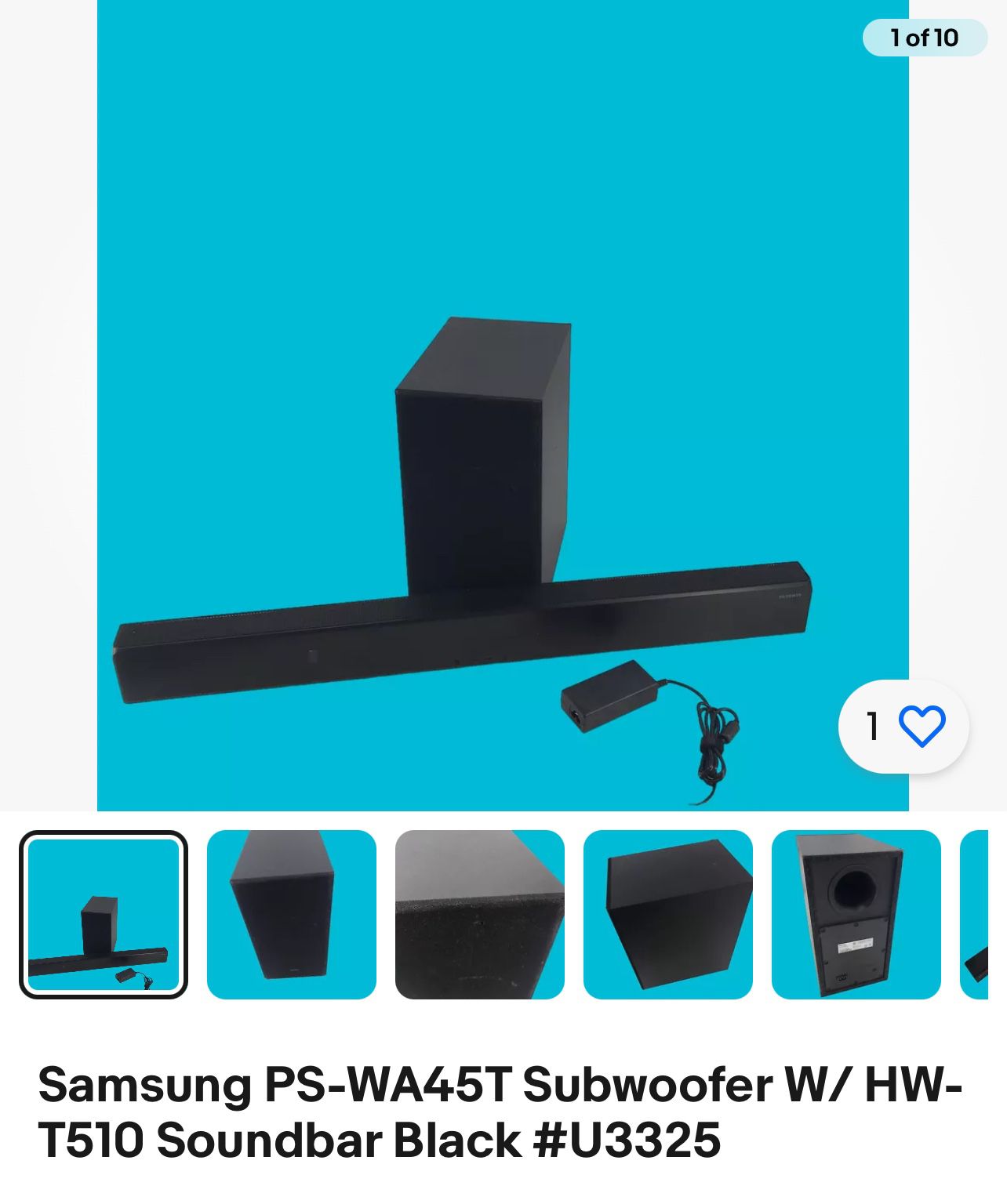 Samsung Subwoofer With Sound Bar 