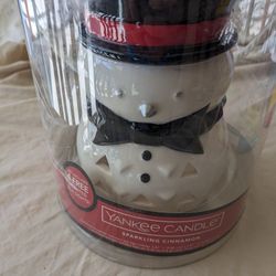 Yankee Candle Christmas Snowman Luminary Tea Light Holder 