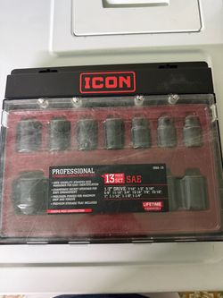 Icon 1/2 inch Impact Socket Set SAE