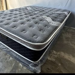 Queen Size Oasis Thermal Comfort Europillow Top Mattress And Boxspring 