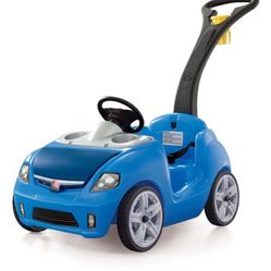 Step2 Whisper Ride II Kids Blue Push Car and Ride on Toy for Toddlers