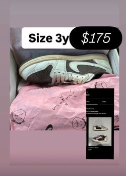 Jordan retro 1s Travis Scott size 3y olive authentic