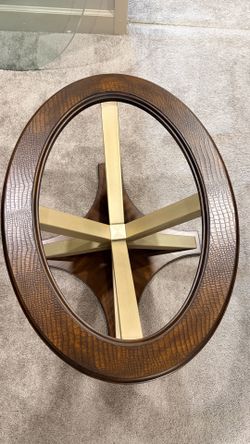 Glass top coffee table