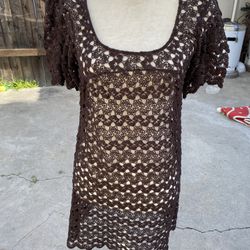 Brown Knitted Dress