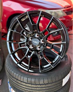 19” TOYOTA TRD CAMRY WHEELS GLOSS BLK 5x114.3 WHEELS + NEW TIRES