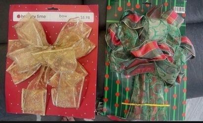 2- CHRISTMAS DECORATIVE BOW- BRAND NEW