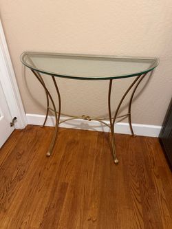 Glass console table