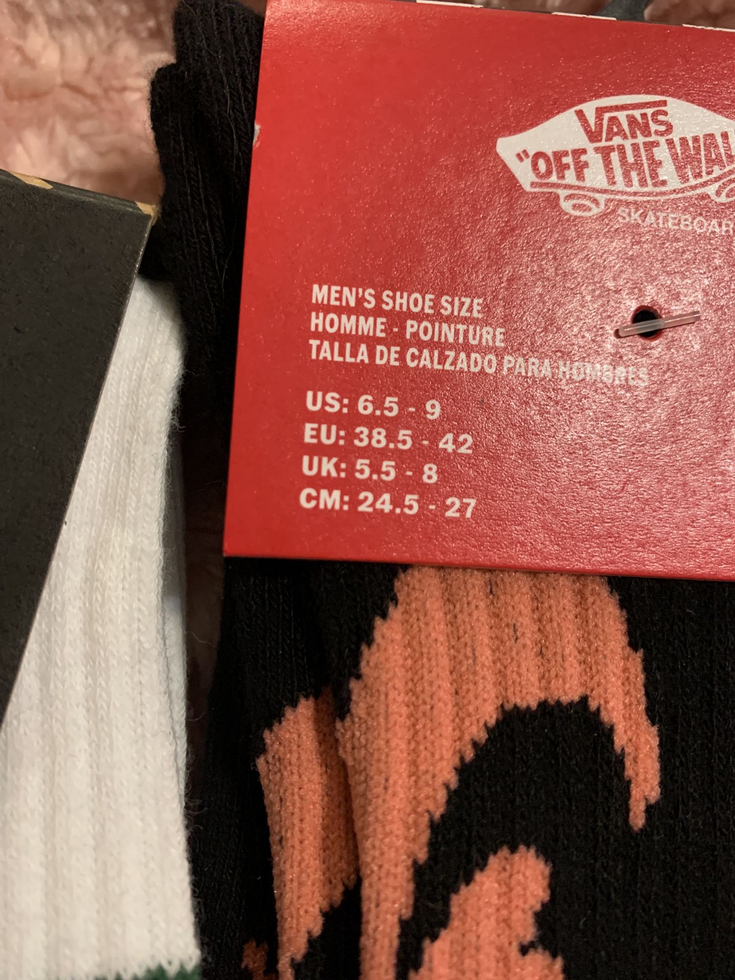 Two Fun Vans Crew Socks 6.5-9 Nwt