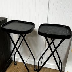 Folding Salon Rolling Tray on Wheels