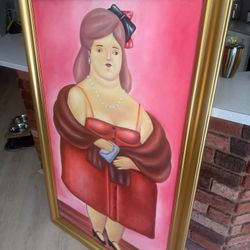 Fernando Botero Artwork Signed And Dated 
