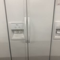 Whirlpool White Side By Side Refrigerator 