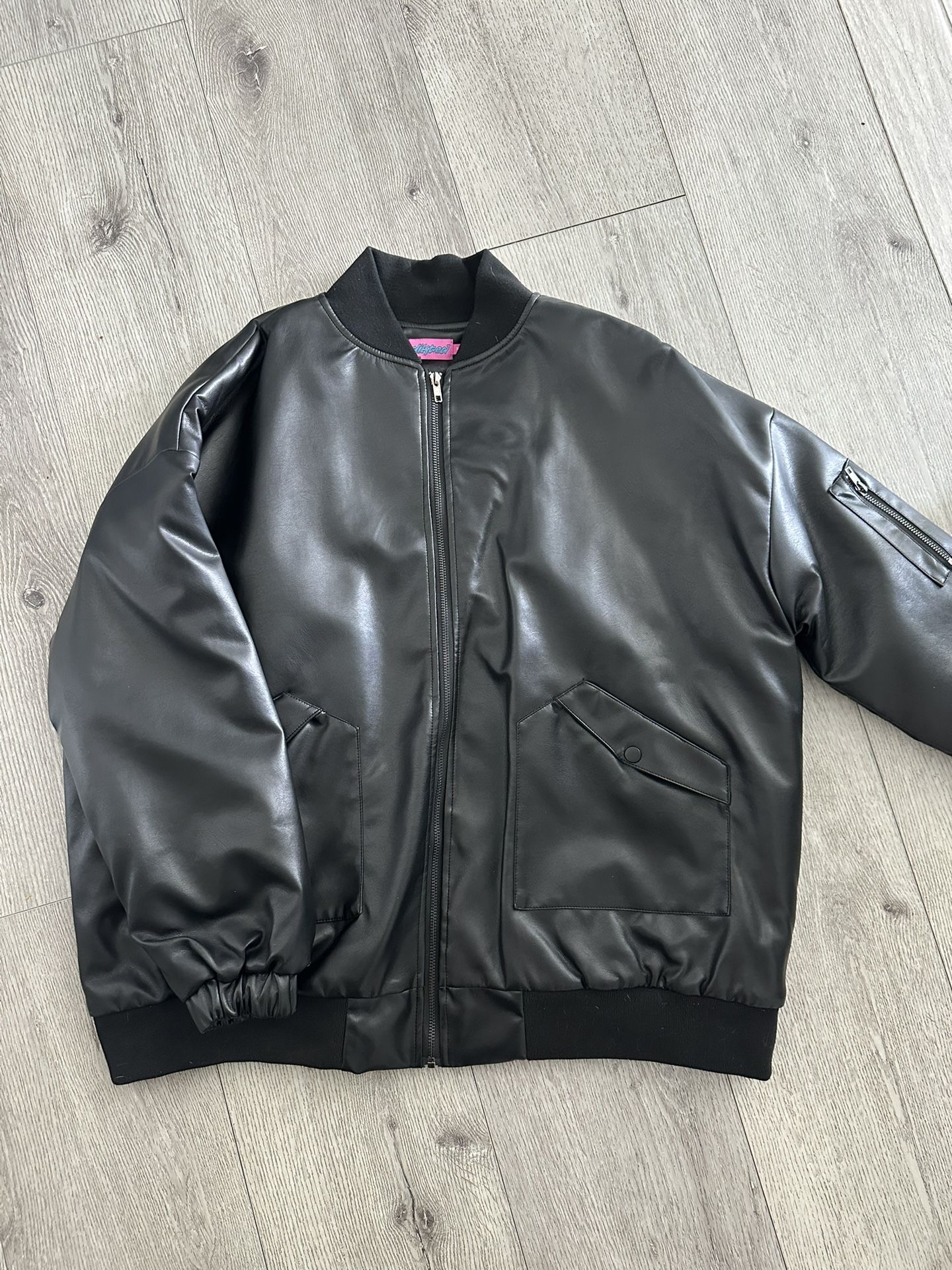 Edikted leather bomber jacket