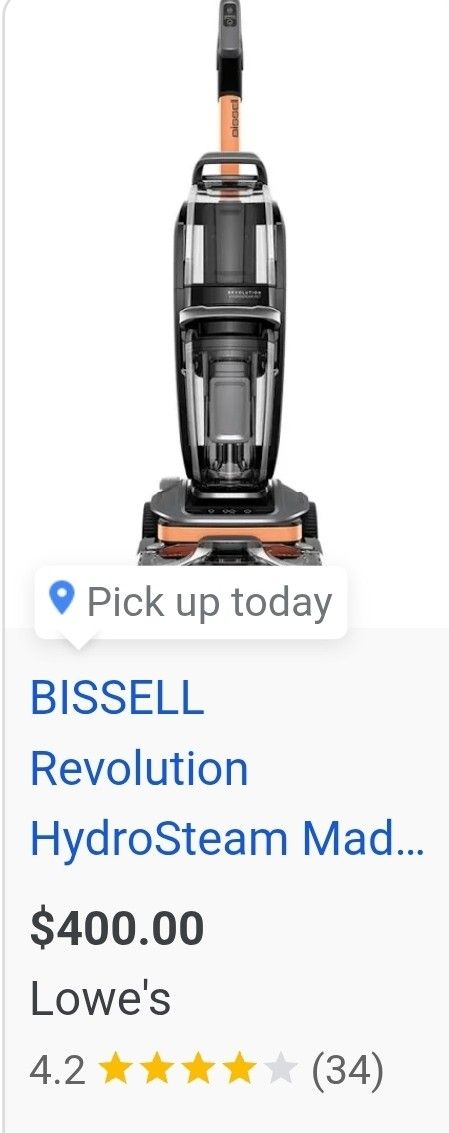 Bissell Revolution Pet Hydrosteam Carpet Cleaner