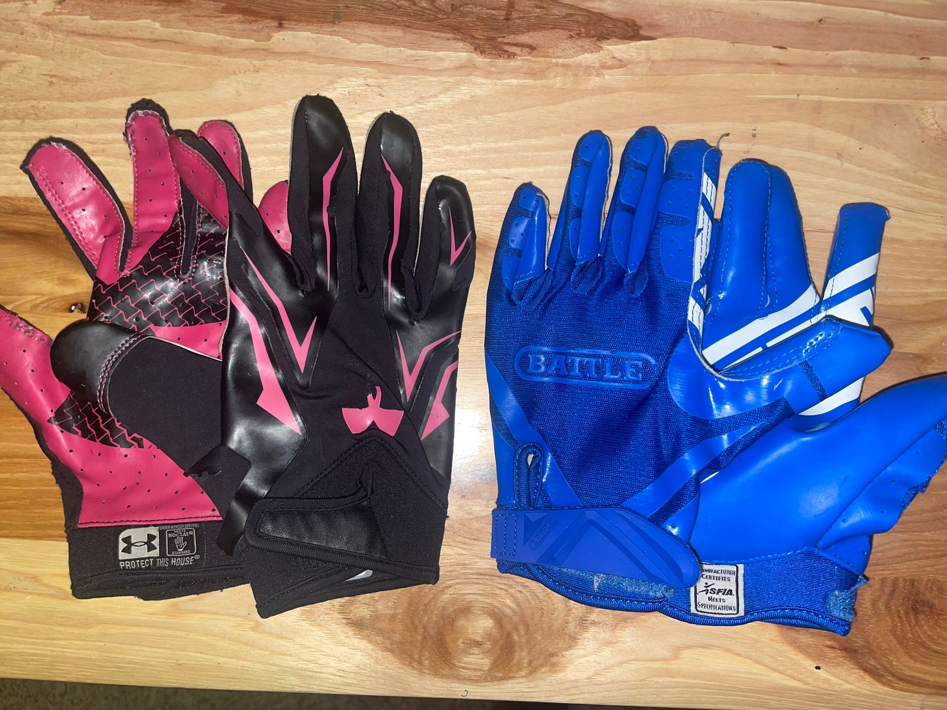 Blue Football Gloves