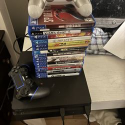 PS4 With Games And All Connection Cords