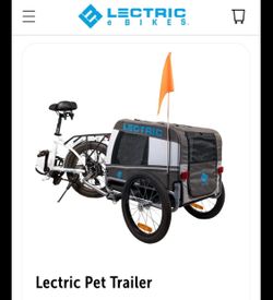 Lectric Brand Wag-Along Pet Trailer and Tow Package
