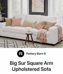 Pottery Barn Slipcovered , Down Sofa