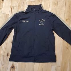 NEW Womens Oakview Bobcats Black & Gold Zip Up (M)