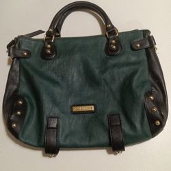 Steve Madden Black & Green Handbag Zipper Purse