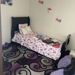 Girls Bedroom Set with Plastic Covered Mattress