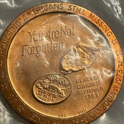 1983 us mint vietnam war pow/mia bronze medal