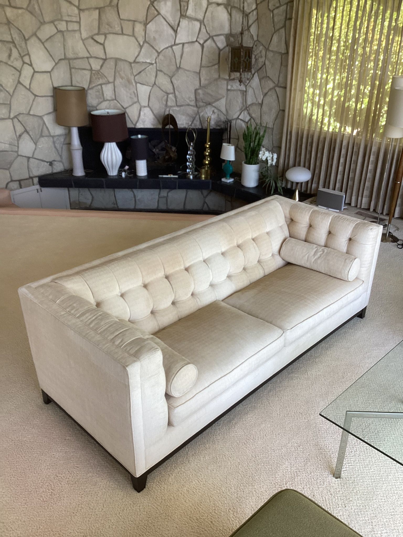 Mid Century Modern Tufted Sofa