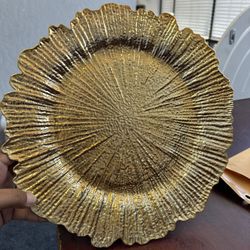 14 Gold Charger Plates