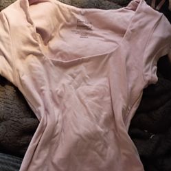 pink square neck size small