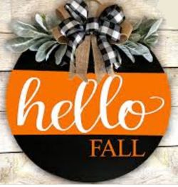 Signs - Round or Standing Signs Fall Autumn Decor Home Decor