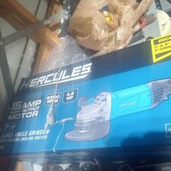 Hercules Lg Grinder,dust Shroud,cup Wheel, Wrench And Arrow Cup Wheel