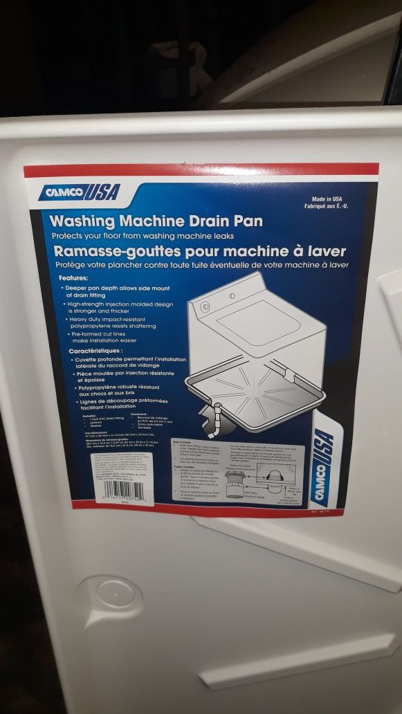 Washers drain pan