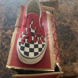 Checker Flame Slip-On Vans 