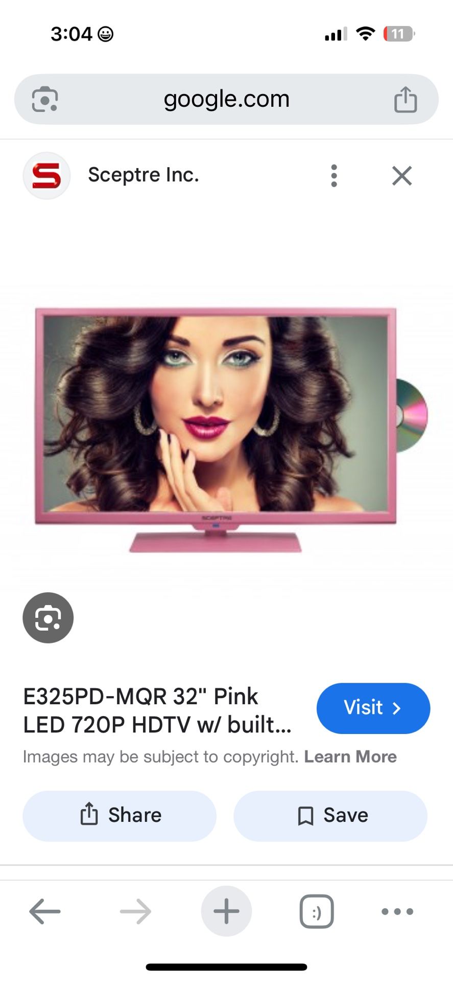 Sceptre Monitor with the DVD player