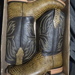Python Leather Boots Size 11