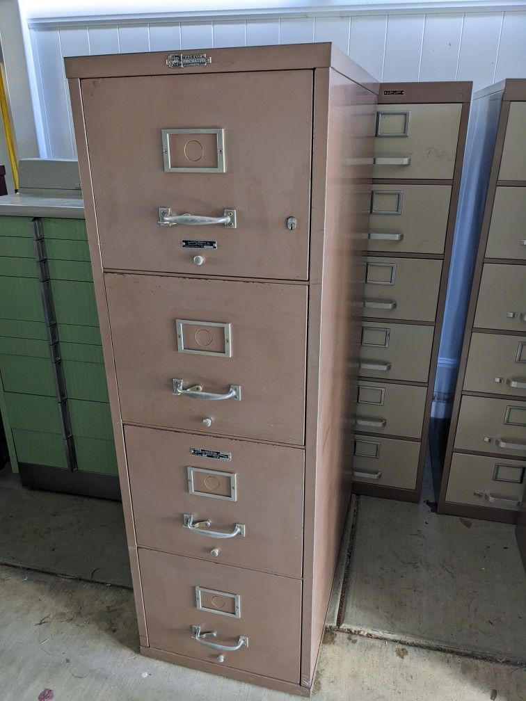 Victor Fire Master Fireproof 4 Drawer Letter Size File Cabinet 