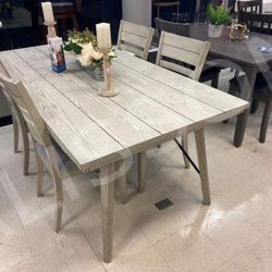 White Sands Dining Room Set Dining Table and 4 Chairs WİTH İNTEREST FREE PAYMENT OPTİONS 