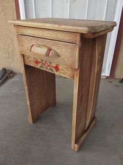 1930S VINTAGE EARLY CALIFORNIA RANCHO MONTEREY CORONADO HAND PAINTED END TABLE