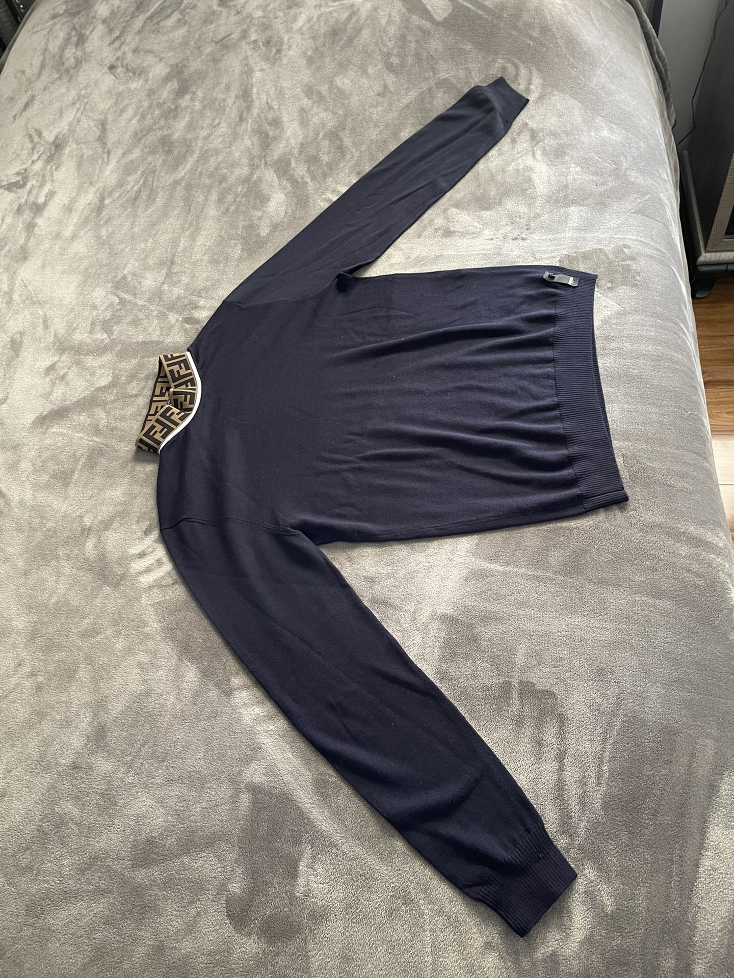 Original Authentic Mens Fendi Turtle Neck Long Sleeve Shirt 