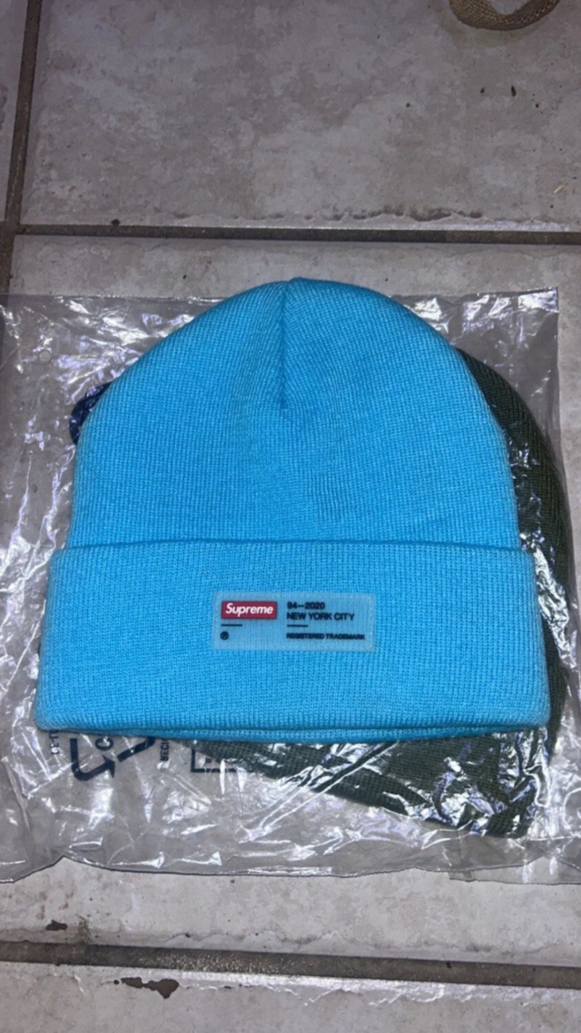 Light Blue Supreme Beanie $30