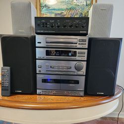 Pioneer Shelf Stero System, And Two Realistic  Speakers 