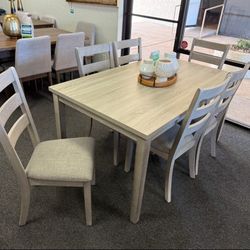 Gray 7 Piece Dining Table Set