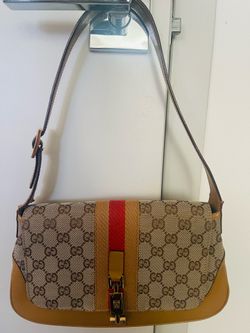 Vintage Gucci Jackie GG Canvas Shoulder Bag