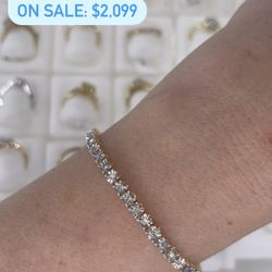 3.5MM 14k Tennis 14Karat Bracelet 14KT