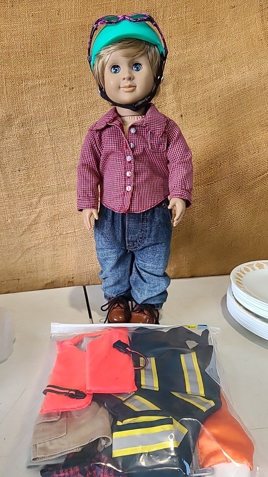 18" Boy Doll With Outfits And Accessories