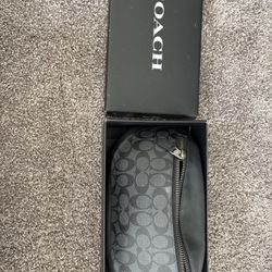 Coach F78777 Canvas Signature Black Belt Bag